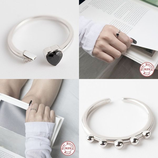 925 sterling silver minimalist jewelry silver color cute love heart rings for women engagement adjustable opening finger ring, Golden;silver
925 sterling silver minimalist jewelry silver color cute love heart rings for women engagement adjustable opening finger ring, Golden;silver