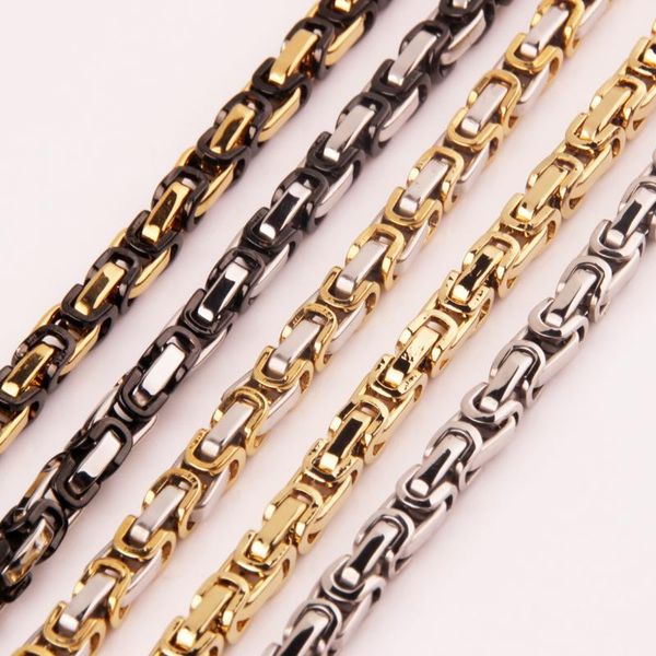 5mm box byzantine chain stainless steel men's necklace bracelet chain 7"-40", Silver
5mm box byzantine chain stainless steel men's necklace bracelet chain 7"-40", Silver