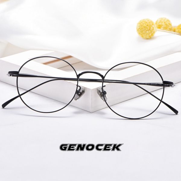 2020 new women pure titanium optical glasses frame female round prescription myopia eyeglasses frame men spectacles eyewear, Black
2020 new women pure titanium optical glasses frame female round prescription myopia eyeglasses frame men spectacles eyewear, Black