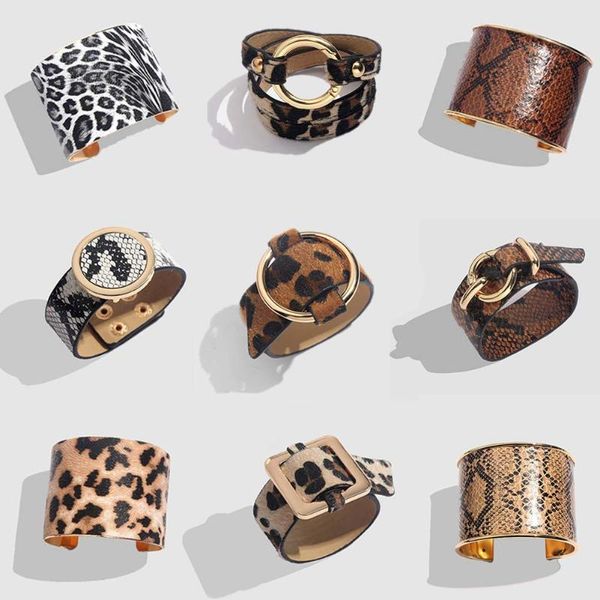 flatfoosie fashion leopard print bracelet&bangle for women bohemian leather vintage gold color wide cuff bracelets jewelry gifts, Black
flatfoosie fashion leopard print bracelet&bangle for women bohemian leather vintage gold color wide cuff bracelets jewelry gifts, Black