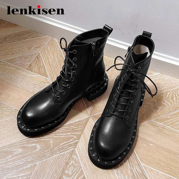 lenkisen movie star genuine leather metal decorations classics thick med heel round toe zipper beauty girls cozy ankle boots l99, Black
lenkisen movie star genuine leather metal decorations classics thick med heel round toe zipper beauty girls cozy ankle boots l99, Black