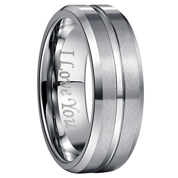 wedding rings no engrave i love you 8mm width tungsten carbide ring steel color matte surface middle groove men's, Slivery;golden
wedding rings no engrave i love you 8mm width tungsten carbide ring steel color matte surface middle groove men's, Slivery;golden