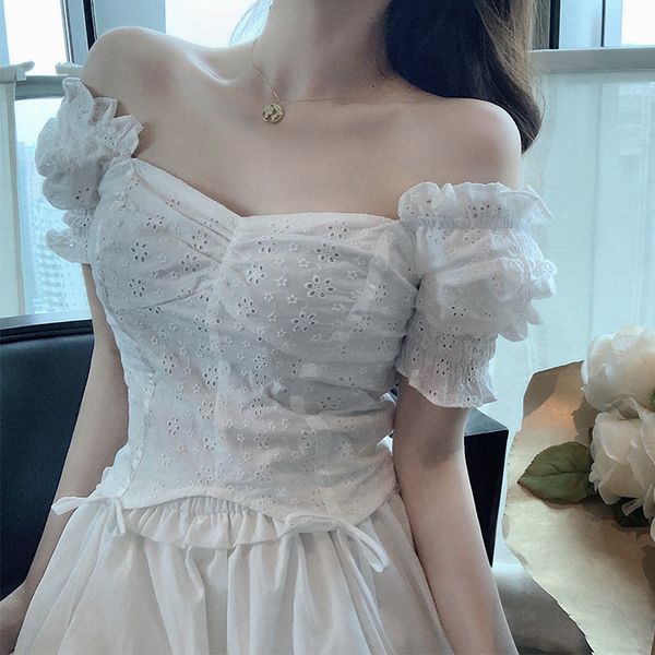2020 new women white crop korean fashion slim square collar short puff sleeve cropped blouse shirt bandage blusa feminina
2020 new women white crop korean fashion slim square collar short puff sleeve cropped blouse shirt bandage blusa feminina