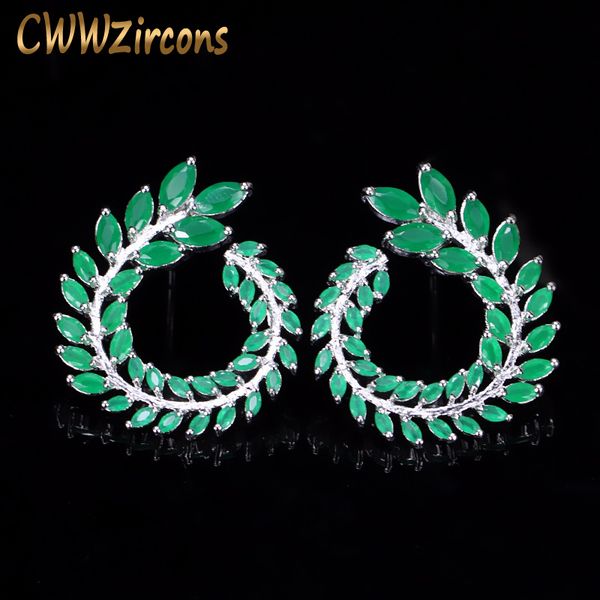 cwwzircons trendy symmetrical women ear jewelry white gold color big marquise green crystal big leaves earring cz174, Golden;silver
cwwzircons trendy symmetrical women ear jewelry white gold color big marquise green crystal big leaves earring cz174, Golden;silver