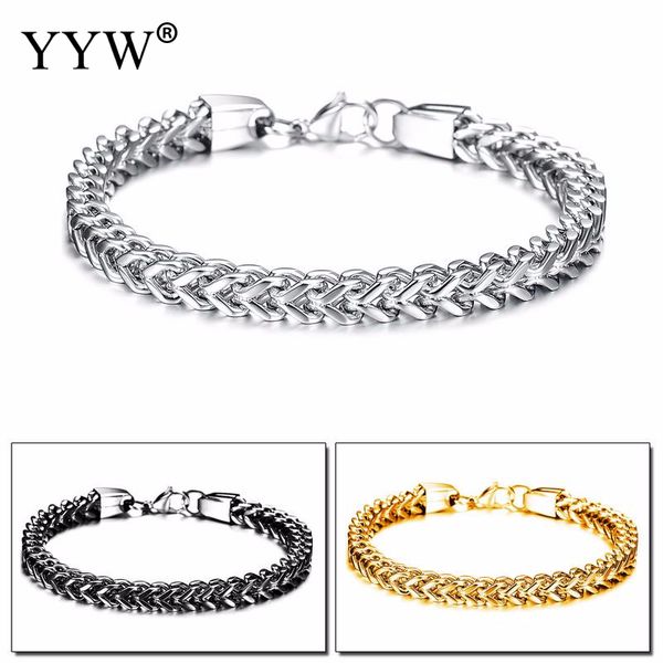 link, chain yyw 6mm stylish stainless steel silverly foxtail bracelet for men double link bracelets male jewelry 8.26 inch, Black
link, chain yyw 6mm stylish stainless steel silverly foxtail bracelet for men double link bracelets male jewelry 8.26 inch, Black