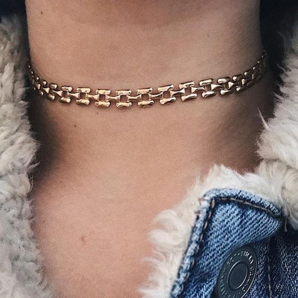 european and american fashion retro collar metal short clavicle chain geometric personality necklace female, Silver
european and american fashion retro collar metal short clavicle chain geometric personality necklace female, Silver