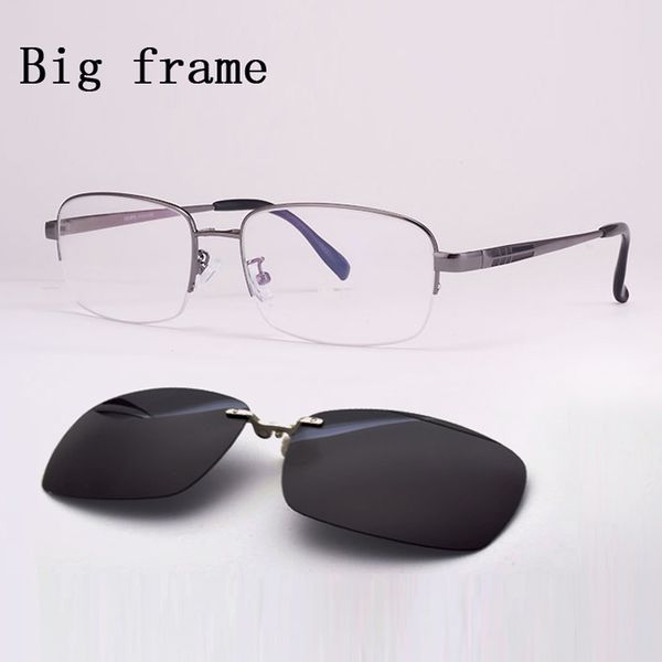 half-frame glasses frame with magnet clip piece fat face myopia gold big frame big face glasses polarized mirror sunglasses, Black
half-frame glasses frame with magnet clip piece fat face myopia gold big frame big face glasses polarized mirror sunglasses, Black