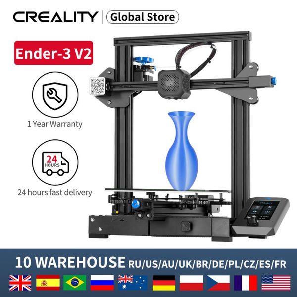 printers creality 3d printer diy kit ender-3 v2 for kits with 32 bit silent mainboard ui display screen resume printing
printers creality 3d printer diy kit ender-3 v2 for kits with 32 bit silent mainboard ui display screen resume printing