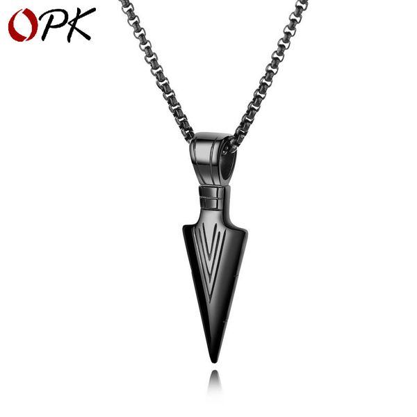opk high grade jewelry european and american personality spearhead men's stainless steel necklace titanium steel necklace, Silver
opk high grade jewelry european and american personality spearhead men's stainless steel necklace titanium steel necklace, Silver