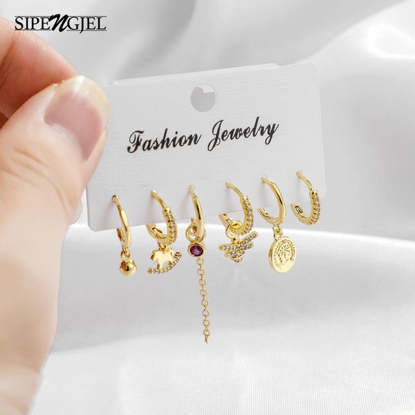 new fashion cubic ziron cute small horse bee coin sets earrings 6 pcs animals hoop earrings set for women korean jewelry, Golden;silver
new fashion cubic ziron cute small horse bee coin sets earrings 6 pcs animals hoop earrings set for women korean jewelry, Golden;silver