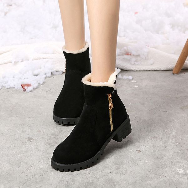 2020 winter new women's wild flat cotton boots student shoes fashion boots comfortable plus velvet warm women's snow, Black
2020 winter new women's wild flat cotton boots student shoes fashion boots comfortable plus velvet warm women's snow, Black