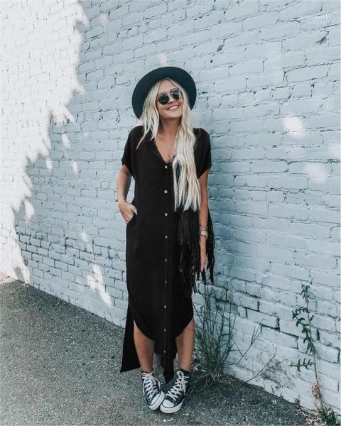 v neck office lady shirt dresses fashion female streetwear loose clothes summer women solid color dress designer, Black;gray
v neck office lady shirt dresses fashion female streetwear loose clothes summer women solid color dress designer, Black;gray