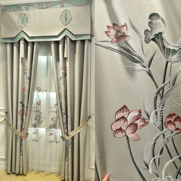high-end new chinese-style high-precision single-flower bedroom curtains curtains for living room
high-end new chinese-style high-precision single-flower bedroom curtains curtains for living room