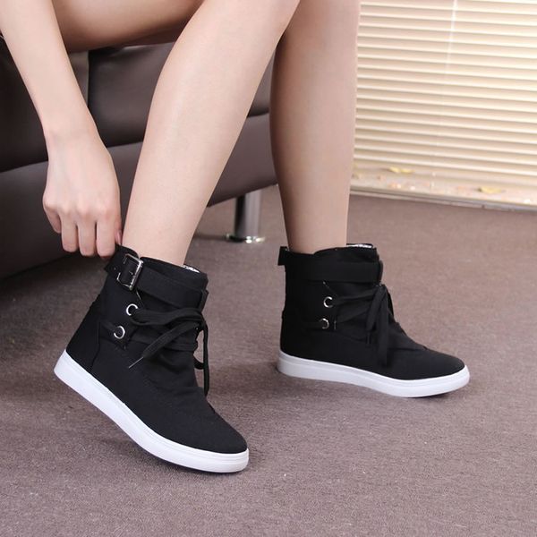 2020 canvas shoes breathable flat shoes lace-up single casual women's single boots large size ladies, Black
2020 canvas shoes breathable flat shoes lace-up single casual women's single boots large size ladies, Black