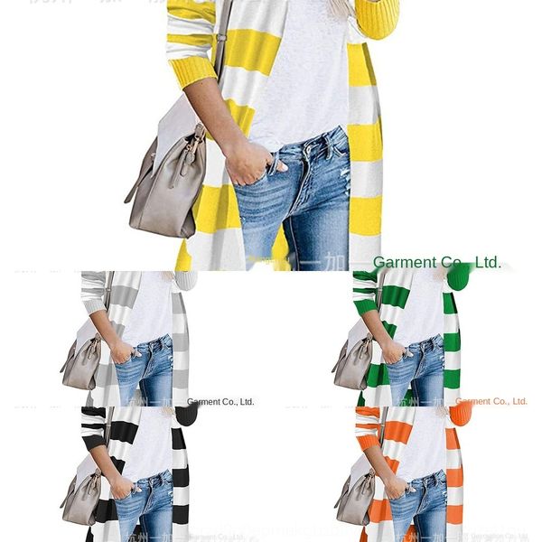 2020 autumn and winter women's new contrast color striped long cardigan 2020 autumn and winter women's new sweater contrast color, White;black
2020 autumn and winter women's new contrast color striped long cardigan 2020 autumn and winter women's new sweater contrast color, White;black