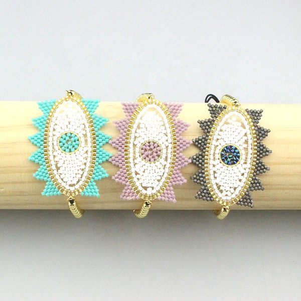 charm bracelets adjustable 5pcs/lot miyuki seed beads eye shape bracelet, copper with connector bracelet,fashion jewelry, Golden;silver
charm bracelets adjustable 5pcs/lot miyuki seed beads eye shape bracelet, copper with connector bracelet,fashion jewelry, Golden;silver