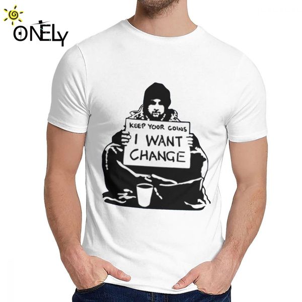 for men t shirt banksy keep your coins, i want change natural cotton round collar retro t shirt
for men t shirt banksy keep your coins, i want change natural cotton round collar retro t shirt