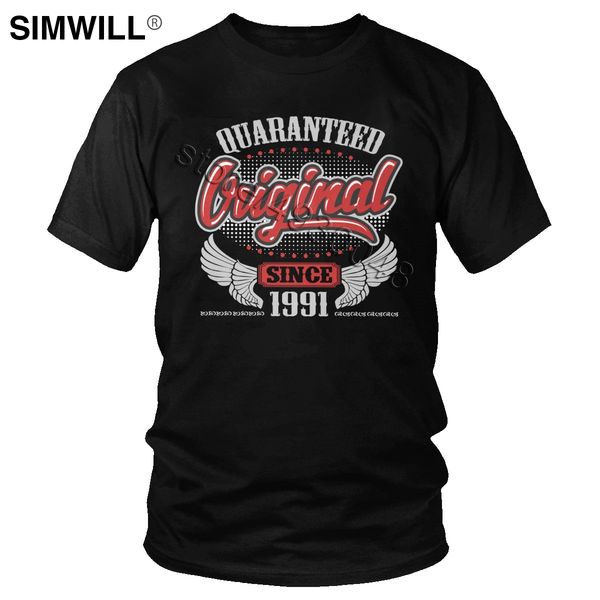 guaranteed original since 1991 tee for men pure cotton birthday t shirts short sleeves summer tshirt awesome t-shirt large size
guaranteed original since 1991 tee for men pure cotton birthday t shirts short sleeves summer tshirt awesome t-shirt large size