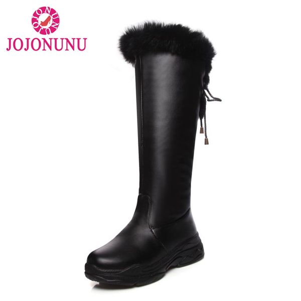 boots fitwee women wedge knee high winter plush fur warm shoes woman lace up platform fashion snow size 34-43, Black
boots fitwee women wedge knee high winter plush fur warm shoes woman lace up platform fashion snow size 34-43, Black