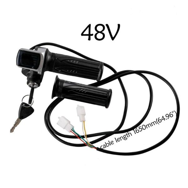 48v 3-in-1 electric throttle handle twist throttle grips electric key lock power indicator for scooter e bike go kart atv
48v 3-in-1 electric throttle handle twist throttle grips electric key lock power indicator for scooter e bike go kart atv