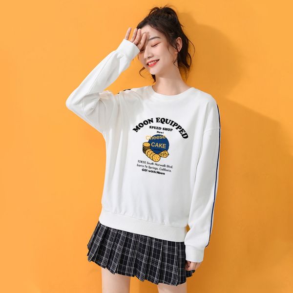 2020 new round neck women's casual sports coat sweatersweater sweater coat loose korean autumn thin long sleeve printed women's cl, Black
2020 new round neck women's casual sports coat sweatersweater sweater coat loose korean autumn thin long sleeve printed women's cl, Black