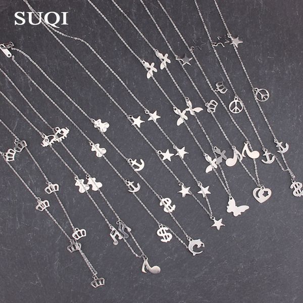 chokers suqi non-fading stainless steel anchor butterfly star note necklace women choker necklaces suspension pendants femme chain, Golden;silver
chokers suqi non-fading stainless steel anchor butterfly star note necklace women choker necklaces suspension pendants femme chain, Golden;silver