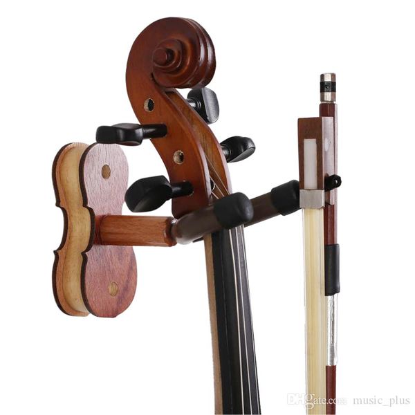 wood violin hanger with bow hanger - hardwood home & studio wall mount hanger for violin - rose wood
wood violin hanger with bow hanger - hardwood home & studio wall mount hanger for violin - rose wood