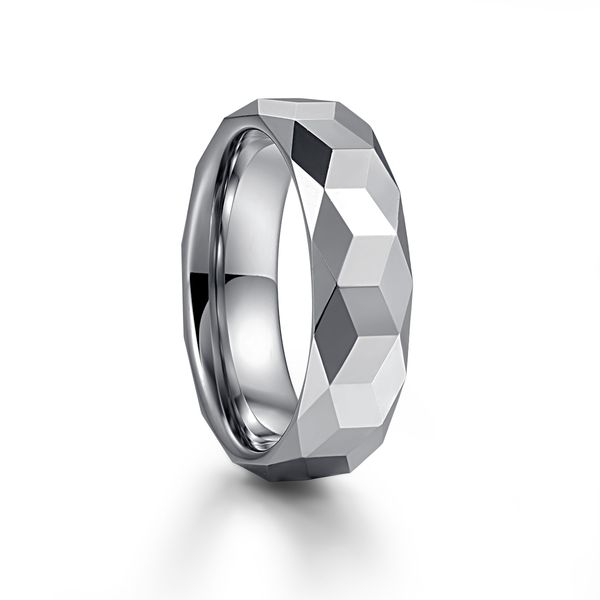 6mm wide steel color polished diamond triangle patterned tungsten ring usa size 7-12, Silver
6mm wide steel color polished diamond triangle patterned tungsten ring usa size 7-12, Silver