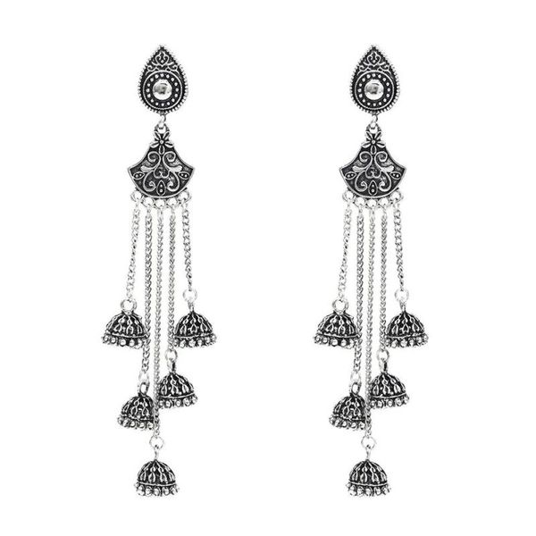 women dangle earrings jewelry jhumka tribal long tassel bells afghan earring ethnic gypsy pakistani nepal, Silver
women dangle earrings jewelry jhumka tribal long tassel bells afghan earring ethnic gypsy pakistani nepal, Silver