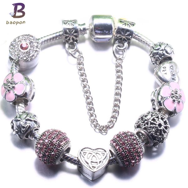 link, chain baopon silver plated murano crystal beads 'fine bracelet european charm for women jewelry gift br001, Black
link, chain baopon silver plated murano crystal beads 'fine bracelet european charm for women jewelry gift br001, Black