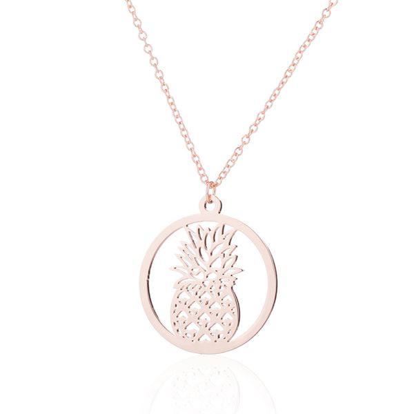 necklace women rose gold necklace stainless steel chain women's pendant punk accessorie round pineapple pendant jewelry, Silver
necklace women rose gold necklace stainless steel chain women's pendant punk accessorie round pineapple pendant jewelry, Silver