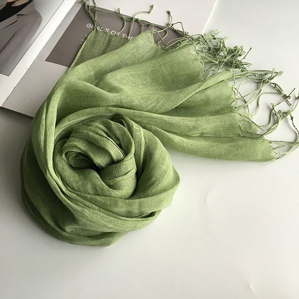 spring and autumn new green fashion linen scarf solid color mid-length comfortable breathable scarf for men and women a226, Blue;gray
spring and autumn new green fashion linen scarf solid color mid-length comfortable breathable scarf for men and women a226, Blue;gray