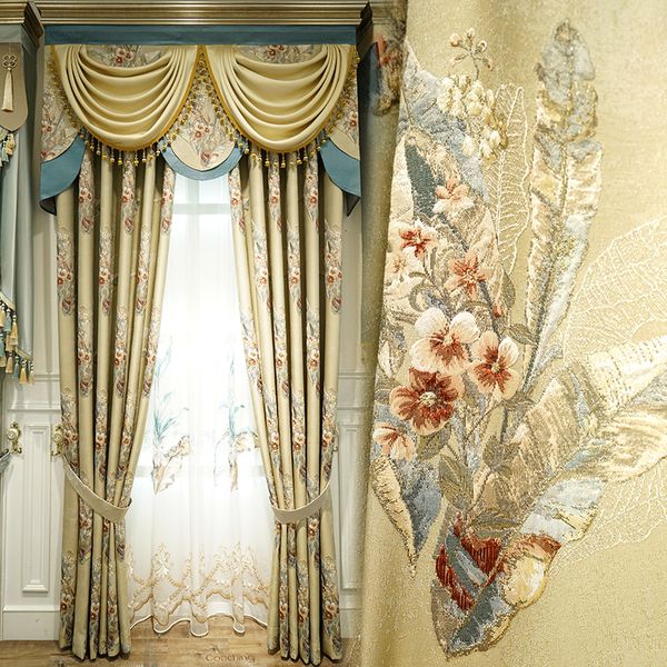 curtain & drapes custom european jacquard retro luxury living room high-grade yellow cloth blackout valance tulle panel c202
curtain & drapes custom european jacquard retro luxury living room high-grade yellow cloth blackout valance tulle panel c202