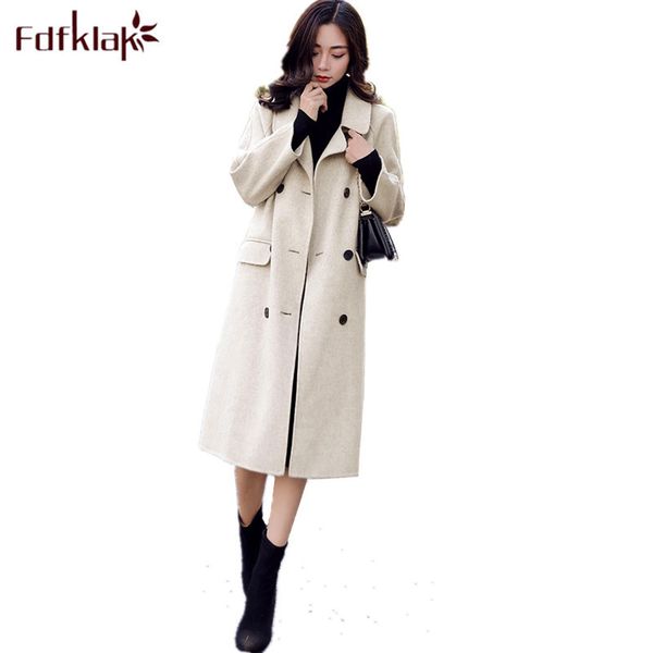 fdfklak fashion new manteau femme autumn winter wool coat women slim long cashmere jacket female outerwear coats elegant woolen jackets, Black
fdfklak fashion new manteau femme autumn winter wool coat women slim long cashmere jacket female outerwear coats elegant woolen jackets, Black