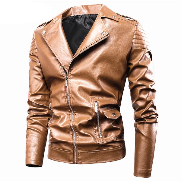 men 2020 autumn new casual moto leather jacket coat men fashion vintage outfit zipper distressed faux leather jackets men, Black;brown
men 2020 autumn new casual moto leather jacket coat men fashion vintage outfit zipper distressed faux leather jackets men, Black;brown