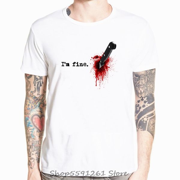 2020 design cool summer short sleeve men's funny t-shirts fashion get si am fine blood gift casual tees
2020 design cool summer short sleeve men's funny t-shirts fashion get si am fine blood gift casual tees