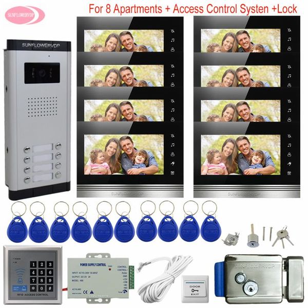 video door phones access control system intercom on 8 keys 7inch color entry systems doorbells for home + electronic lock kit
video door phones access control system intercom on 8 keys 7inch color entry systems doorbells for home + electronic lock kit