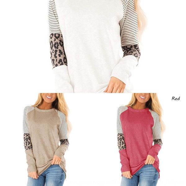 autumn women's 2019 new women's leopard print color t-shirt matching striped round neck long sleeve t-shirt sdulu, Black
autumn women's 2019 new women's leopard print color t-shirt matching striped round neck long sleeve t-shirt sdulu, Black