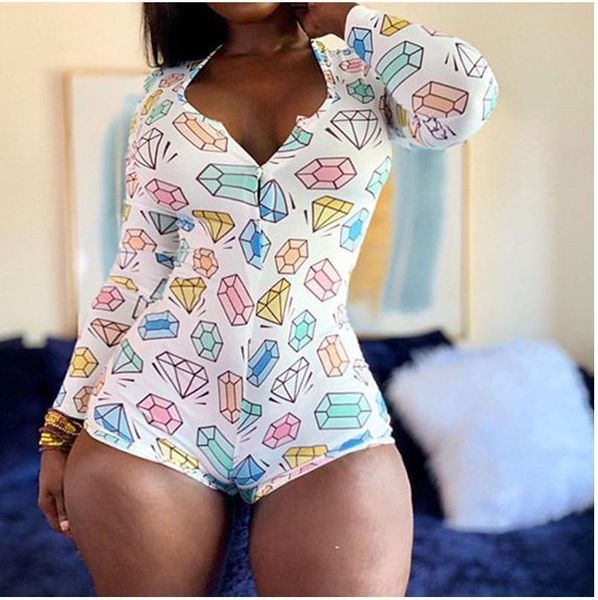 women floral long sleeve jumpsuit deep v neck bodycon jumpsuit bodysuit high waist romper leotard 098, White
women floral long sleeve jumpsuit deep v neck bodycon jumpsuit bodysuit high waist romper leotard 098, White