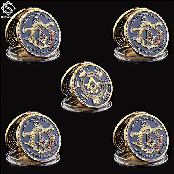5pcs asonry masonic craft a brotherhood man under fatherhood of god commemorative coins token
5pcs asonry masonic craft a brotherhood man under fatherhood of god commemorative coins token