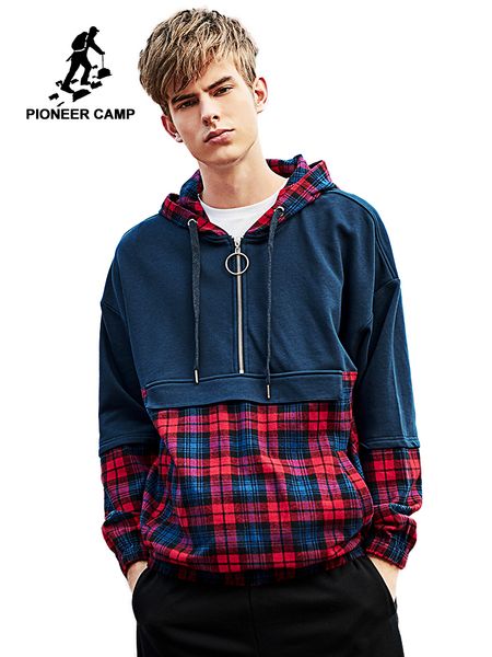pioneer camp plaid hoodies hip hop hoodie for men brand pocket clothes zipper casual clothing with various fabric design sweatshirt, Black
pioneer camp plaid hoodies hip hop hoodie for men brand pocket clothes zipper casual clothing with various fabric design sweatshirt, Black