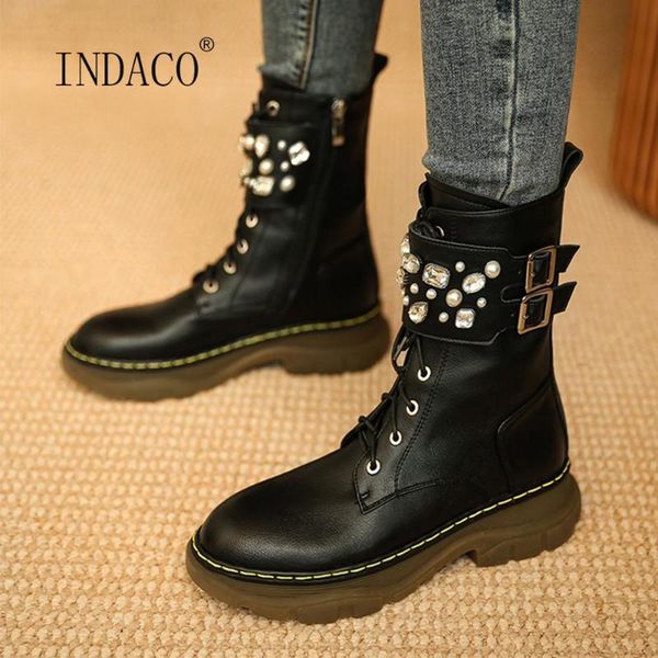 fashion leather martins boots rivets ankle boots for women cross striped rhinestone motorcycle white zip, Black
fashion leather martins boots rivets ankle boots for women cross striped rhinestone motorcycle white zip, Black