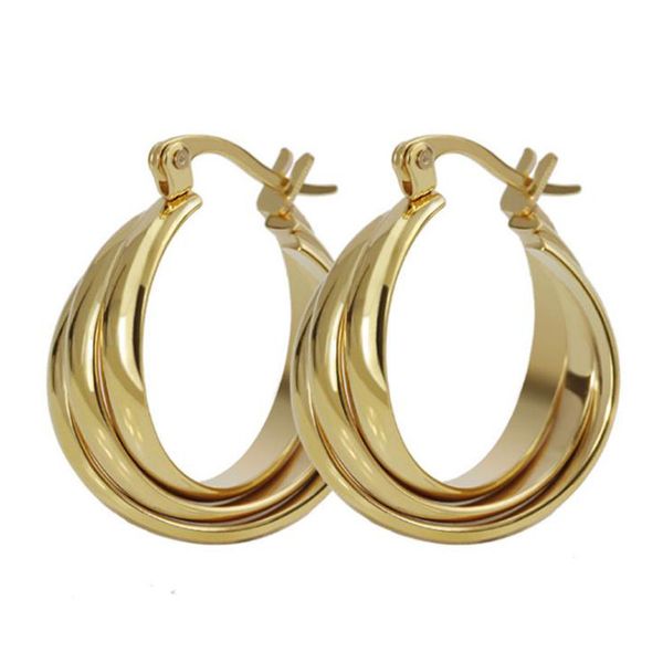 european&american titanium steel electroplating gold color circular earrings for women anti-allergic gold hoop earrings jewelry, Golden
european&american titanium steel electroplating gold color circular earrings for women anti-allergic gold hoop earrings jewelry, Golden