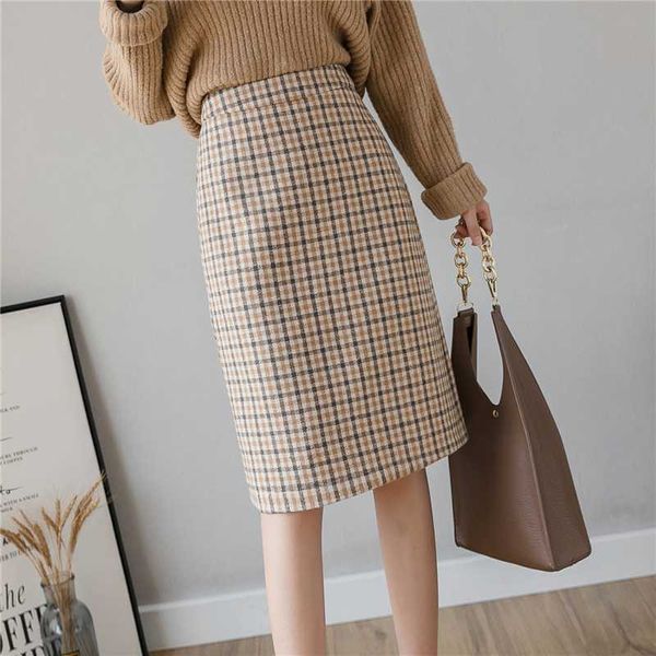 skirts autumn winter woolen plaid skirt women midi lady fashion high waist slim a-line mujer faldas, Black
skirts autumn winter woolen plaid skirt women midi lady fashion high waist slim a-line mujer faldas, Black