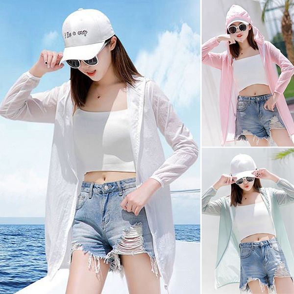 women's sun protection clothing korean mid-length hooded sun protection cardigan, Black;brown
women's sun protection clothing korean mid-length hooded sun protection cardigan, Black;brown