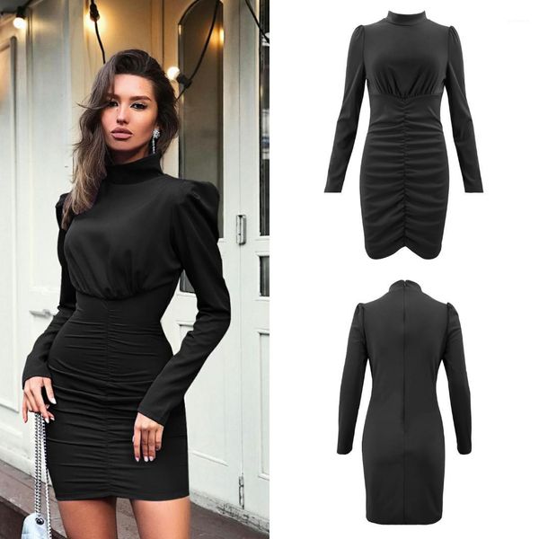 womens dresses spring summer long sleeve skinny women designer casual slim new dress stand neck stacked, Black;gray
womens dresses spring summer long sleeve skinny women designer casual slim new dress stand neck stacked, Black;gray