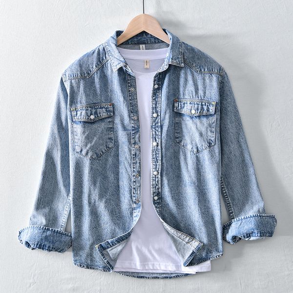 men's casual shirts 2021 denim long sleeve shirt slim fit mens 100% cotton high quality, White;black
men's casual shirts 2021 denim long sleeve shirt slim fit mens 100% cotton high quality, White;black