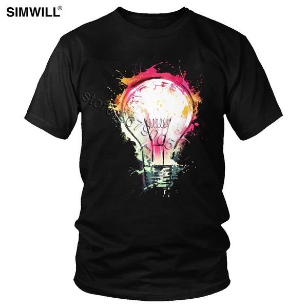 handsome splash idea t shirt men's summer pure cotton t-shirts brand short sleeved color painted bulb tee streetwear gift
handsome splash idea t shirt men's summer pure cotton t-shirts brand short sleeved color painted bulb tee streetwear gift