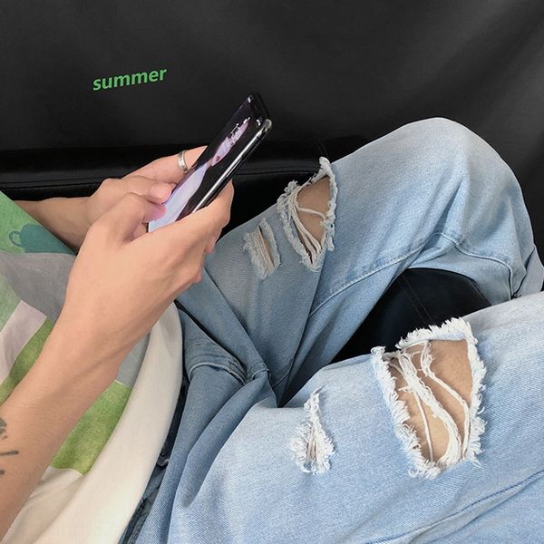perth men's ripped jeans men's straight loose ankle-length jeans and jeanstrousers and jeansfresh trend shaved beggar pants harem, Blue
perth men's ripped jeans men's straight loose ankle-length jeans and jeanstrousers and jeansfresh trend shaved beggar pants harem, Blue