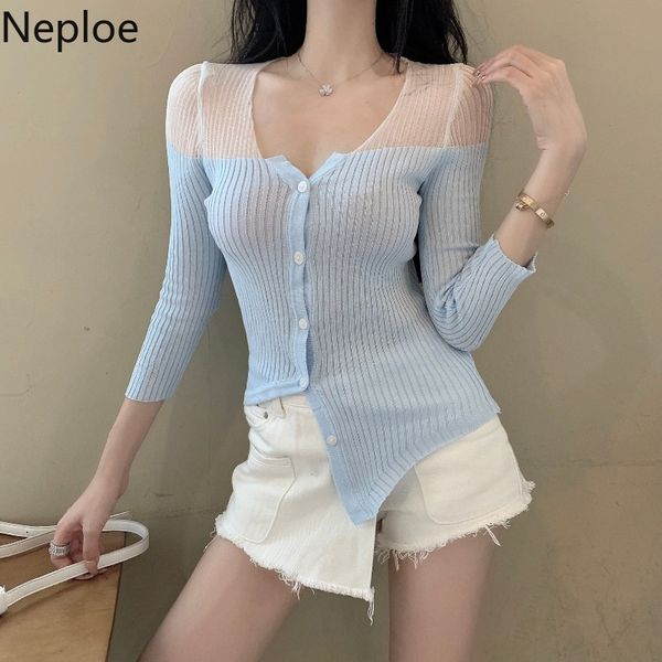 women's knits & tees neploe korean v-neck long sleeve sweater cardigan jacket mesh patchwork single breasted coat slim knitted outwear, White
women's knits & tees neploe korean v-neck long sleeve sweater cardigan jacket mesh patchwork single breasted coat slim knitted outwear, White